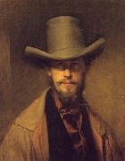 Selbstportrat mit Hut, Franz Eybl